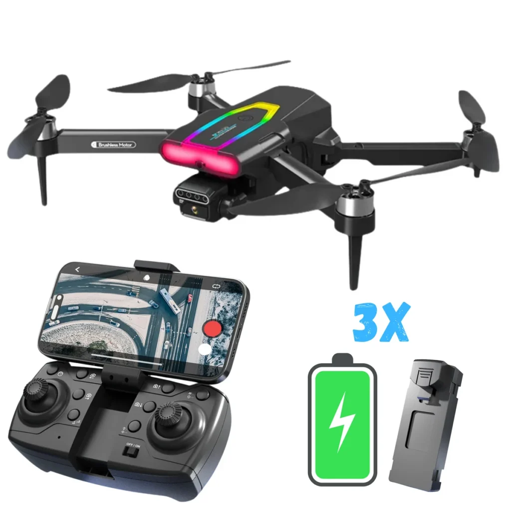 SefSay Spider Max drone met gekleurde leds, afstandsbediening en batterijen