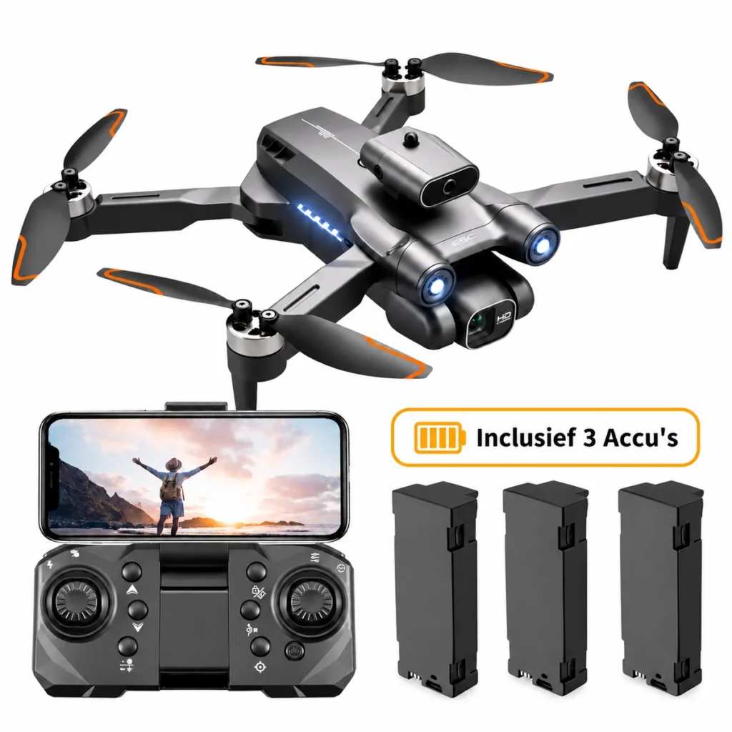SefSay Ultra Max drone met afstandsbediening en drie batterijen